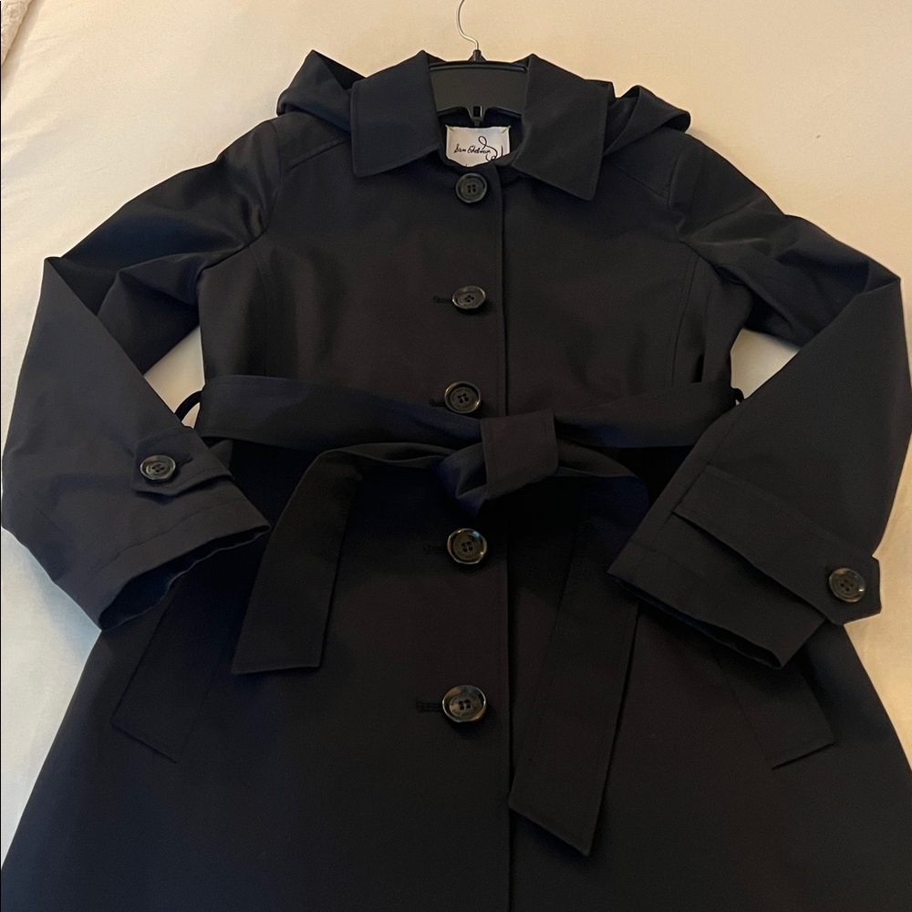 Sam Edelman Gabardine Hooded Trench Coat